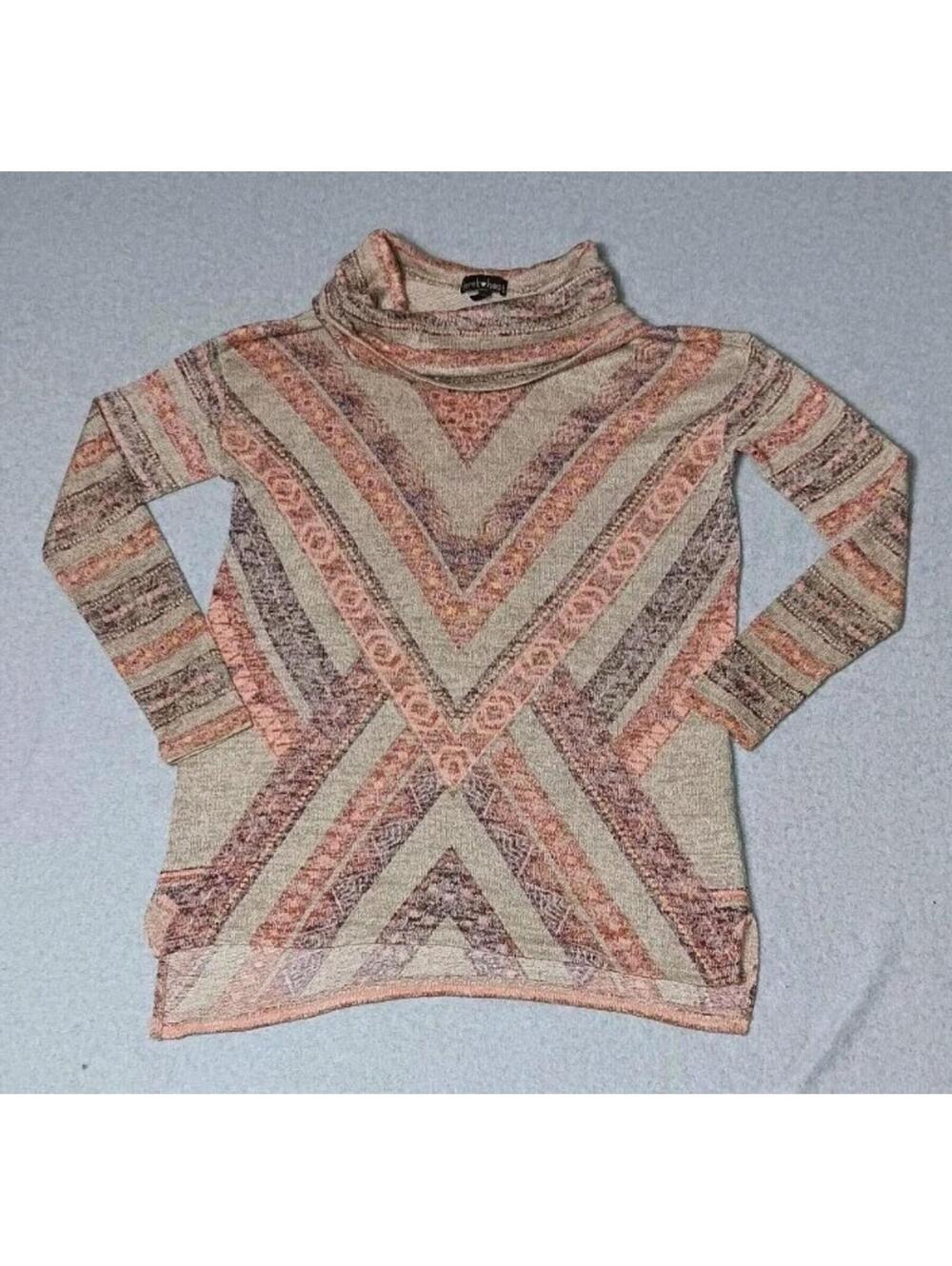 Derek Heart Cowl Neck Oversized Sweater Womens Size Medium Natural...